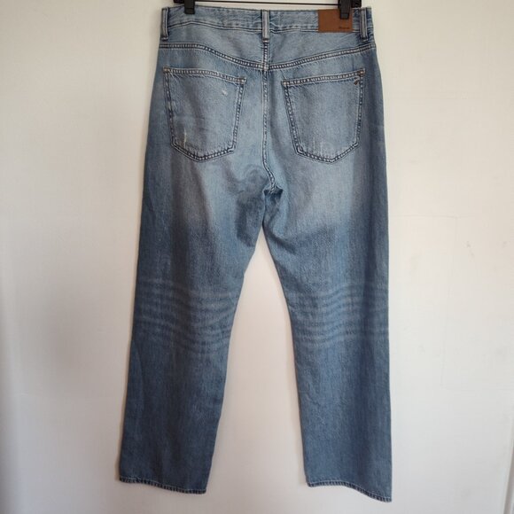 Ladies SZ 28 Madewell Blue Curvy Dean Straight-Leg Jean - Picture 4 of 6